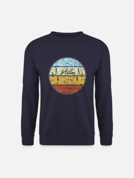 Helles Herzschlag Retro - Unisex Pullover - Navy