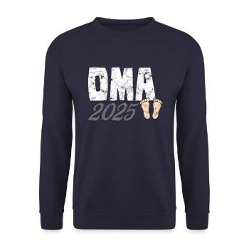 Oma 2025 - Unisex Pullover - Navy - Vorne - Alina (178cm) & Michal (187cm)