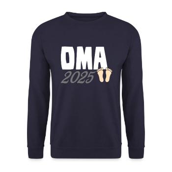 Oma 2025 - Unisex Pullover - Navy - Vorne - Alina (178cm) & Michal (187cm)