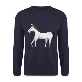 Ross, Stallion, Horse, Horse Fool, Rider, Horse, Horse - Unisex Sweatshirt - navy - Front - Alina (178cm) & Michal (187cm)