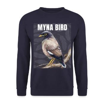 Myna Bird Collection – Elegance Meets Ethereal - Unisex Sweatshirt - navy - Front - Alina (178cm) & Michal (187cm)