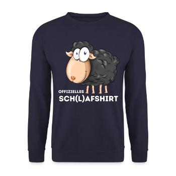 Official Sleep Shirt Sheep Pajamas Pajamas Pajamas - Unisex Sweatshirt - navy - Front - Alina (178cm) & Michal (187cm)