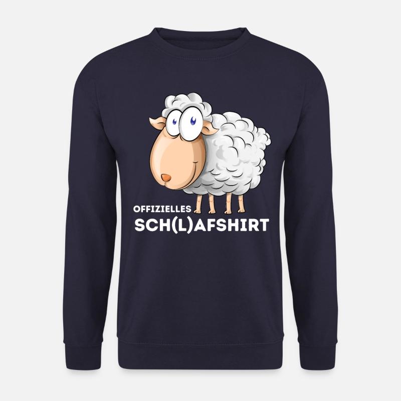 Offizielles Schlafshirt Schaf Schlafanzug Pyjama - Unisex Pullover - Navy