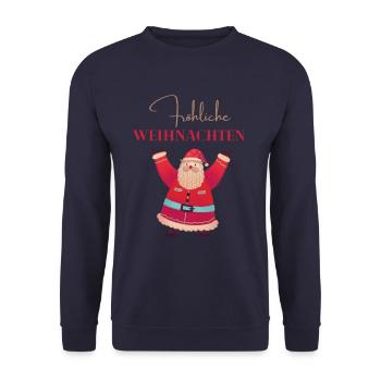 Winter Time - The Winter Snows Snowflakes - Unisex Sweatshirt - navy - Front - Alina (178cm) & Michal (187cm)
