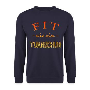 Fit wie ein Turnschuh - Unisex Pullover - Navy - Vorne - Alina (178cm) & Michal (187cm)