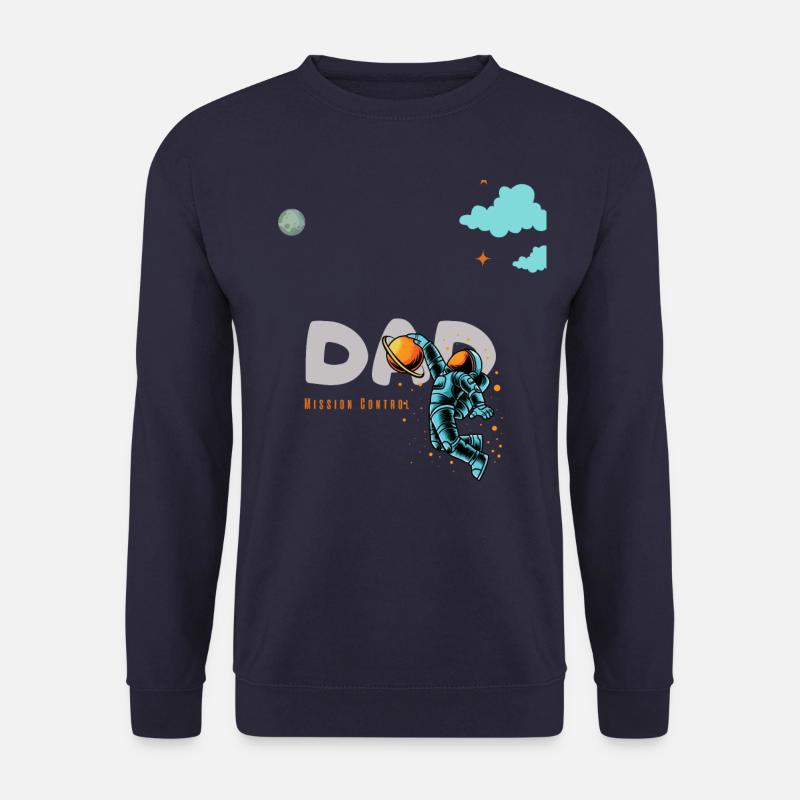 Outer Space Dad Birthday tee Shirt-First Trip. - Unisex Sweatshirt - navy