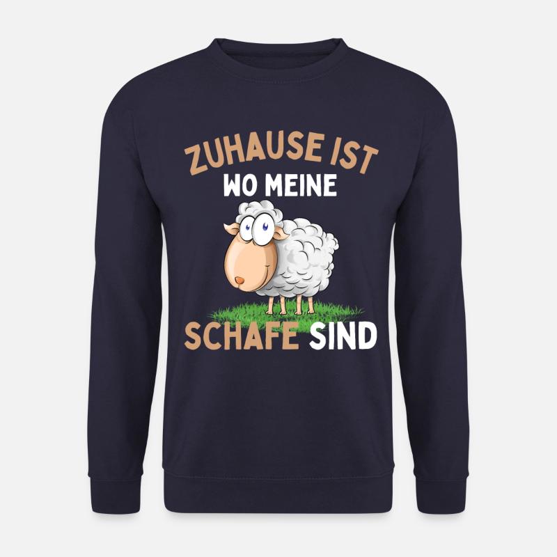 Zuhause ist wo meine Schafe sind! Schaf Schäfer - Unisex Pullover - Navy