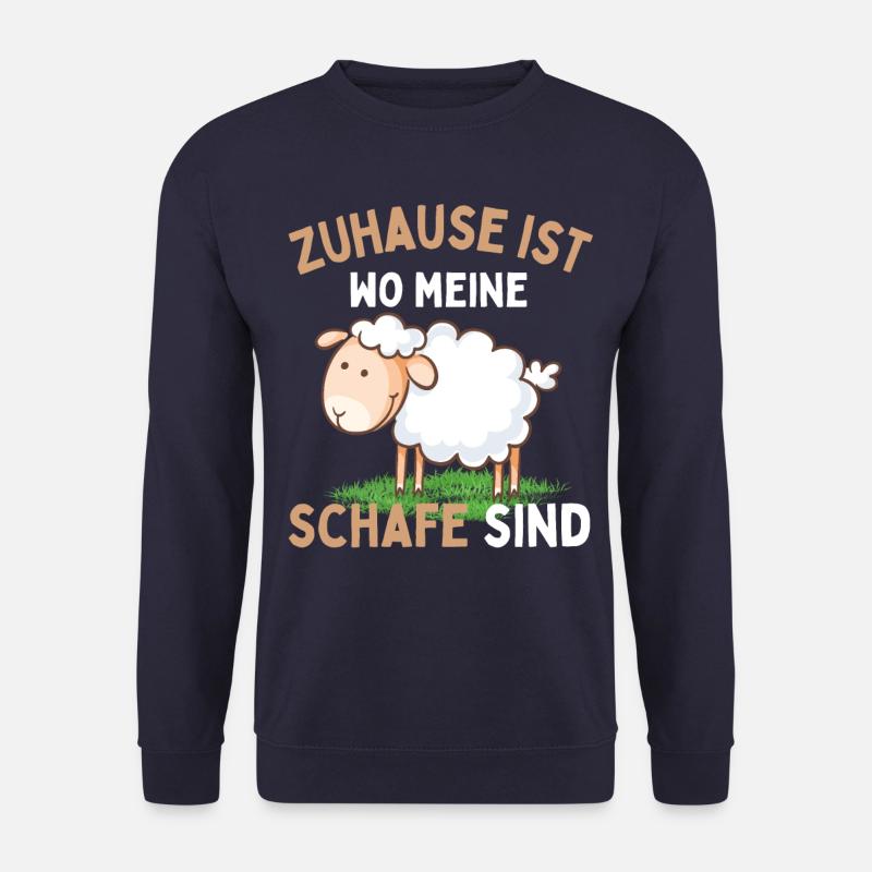 Zuhause ist wo meine Schafe sind! Schaf Schäfer - Unisex Pullover - Navy