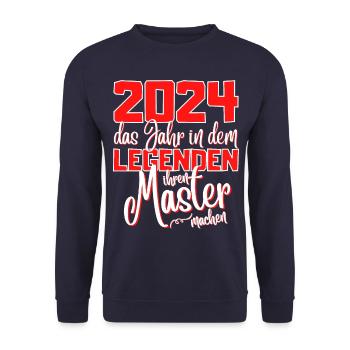 Master 2024 Études de fin d’études Dire la légende - Sweat-shirt Unisexe - marine - Devant - Alina (178cm) & Michal (187cm)