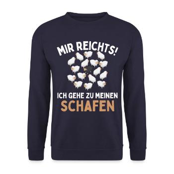 J’en ai assez! Je m’en vais à mes moutons ! Amusement - Sweat-shirt Unisexe - marine - Devant - Alina (178cm) & Michal (187cm)