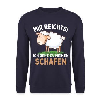 J’en ai assez! Je m’en vais à mes moutons ! Amusement - Sweat-shirt Unisexe - marine - Devant - Alina (178cm) & Michal (187cm)