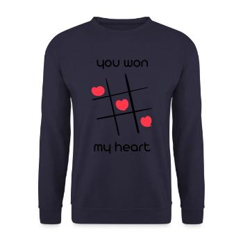 Valentine's Day Couple Romance Favorite Person - Unisex Sweatshirt - navy - Front - Alina (178cm) & Michal (187cm)