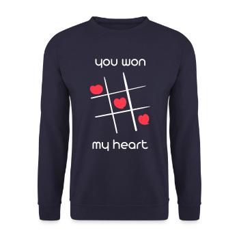 Valentine's Day Couple Romance Favorite Person - Unisex Sweatshirt - navy - Front - Alina (178cm) & Michal (187cm)