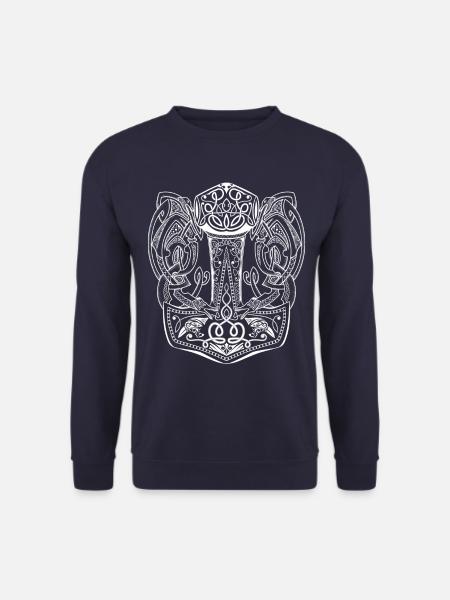 Thorshammer, Hammer von Thor, Mjölnir - Unisex Pullover - Navy