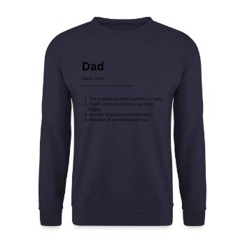 LE MEILLEUR PAPA DE TOUS LES TEMPS ! Papa fête des pères Motif Jour papa ! Cela - Sweat-shirt Unisexe - marine - Devant - Alina (178cm) & Michal (187cm)