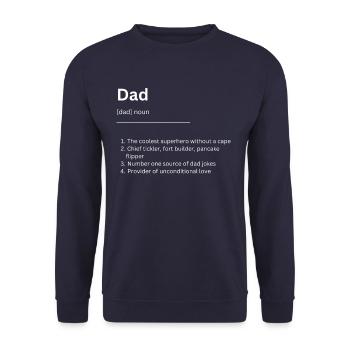 LE MEILLEUR PAPA DE TOUS LES TEMPS ! Papa fête des pères Motif Jour papa ! Cela - Sweat-shirt Unisexe - marine - Devant - Alina (178cm) & Michal (187cm)