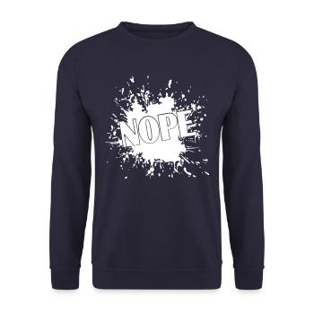 Nope - Unisex Pullover - Navy - Vorne - Alina (178cm) & Michal (187cm)