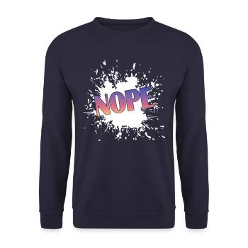 Nope, Nope not today - Unisex Pullover - Navy - Vorne - Alina (178cm) & Michal (187cm)