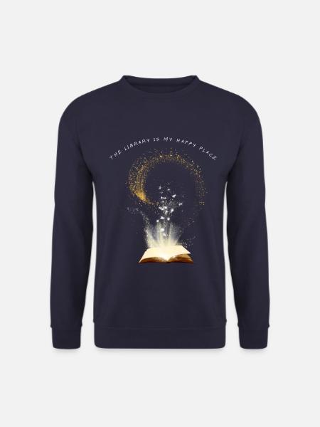 The library is my favorite place - Unisex Sweatshirt - navy