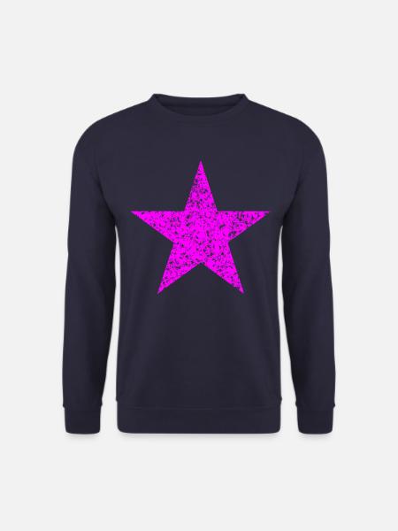 pinker Stern, pink star - Unisex Pullover - Navy