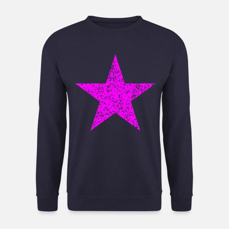 pinker Stern, pink star - Unisex Pullover - Navy