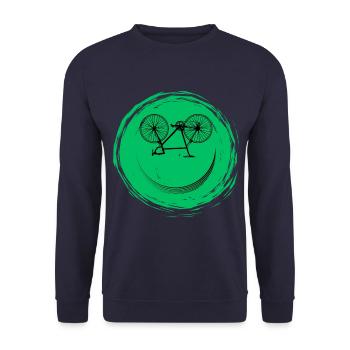 Bicycle Face - Unisex Sweatshirt - navy - Front - Alina (178cm) & Michal (187cm)