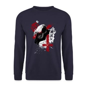Antichrist, Tripple 6, Trash Polka, Trash Style - Unisex Pullover - Navy - Vorne - Alina (178cm) & Michal (187cm)
