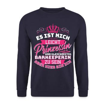 It's not easy princess and at the same time - Unisex Sweatshirt - navy - Front - Alina (178cm) & Michal (187cm)