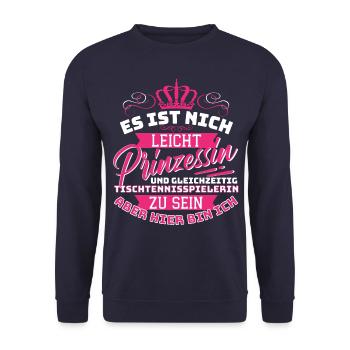 Ce n’est pas facile princesse et en même temps - Sweat-shirt Unisexe - marine - Devant - Alina (178cm) & Michal (187cm)