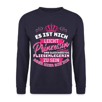 Tiler & Princess - The Funny - Unisex Sweatshirt - navy - Front - Alina (178cm) & Michal (187cm)