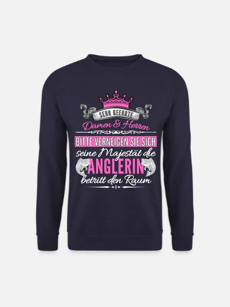 Angler Fishing Fishing Fishing Fisherwoman Angler - Unisex Sweatshirt - navy