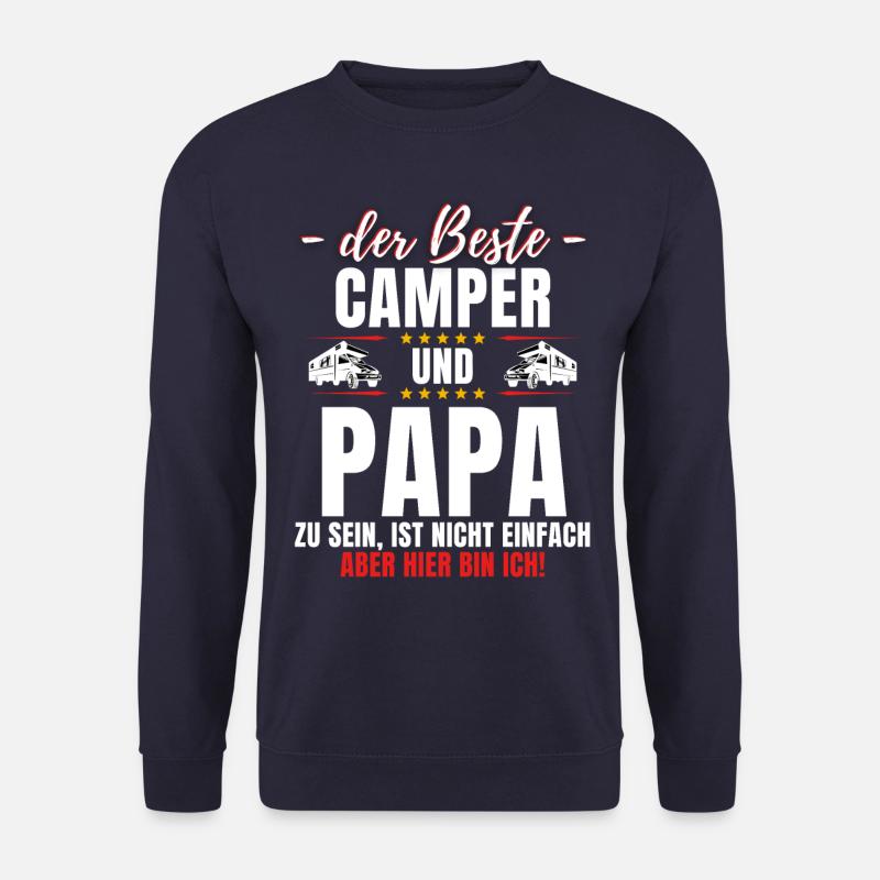DER BESTE CAMPER & PAPA Lustiger Camping - Unisex Pullover - Navy