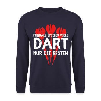Many darts play only the best - - Unisex Sweatshirt - navy - Front - Alina (178cm) & Michal (187cm)