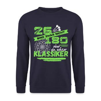 26 are not 180 but a real classic - Unisex Sweatshirt - navy - Front - Alina (178cm) & Michal (187cm)