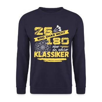 26 are not 180 but a real classic - Unisex Sweatshirt - navy - Front - Alina (178cm) & Michal (187cm)
