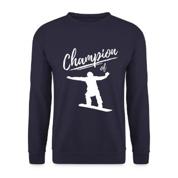 Champion de Snowboard Adventure - Sweat-shirt Unisexe - marine - Devant - Alina (178cm) & Michal (187cm)
