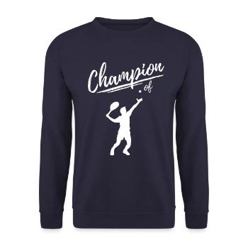 Champion De Tennis Passionné - Sweat-shirt Unisexe - marine - Devant - Alina (178cm) & Michal (187cm)