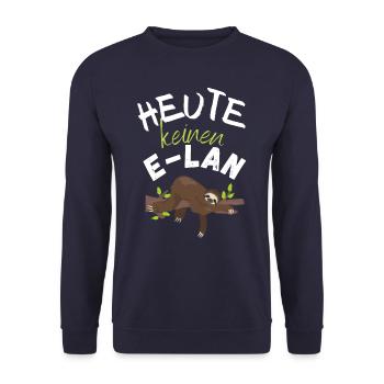 Today no élan sloth funny chill - Unisex Sweatshirt - navy - Front - Alina (178cm) & Michal (187cm)