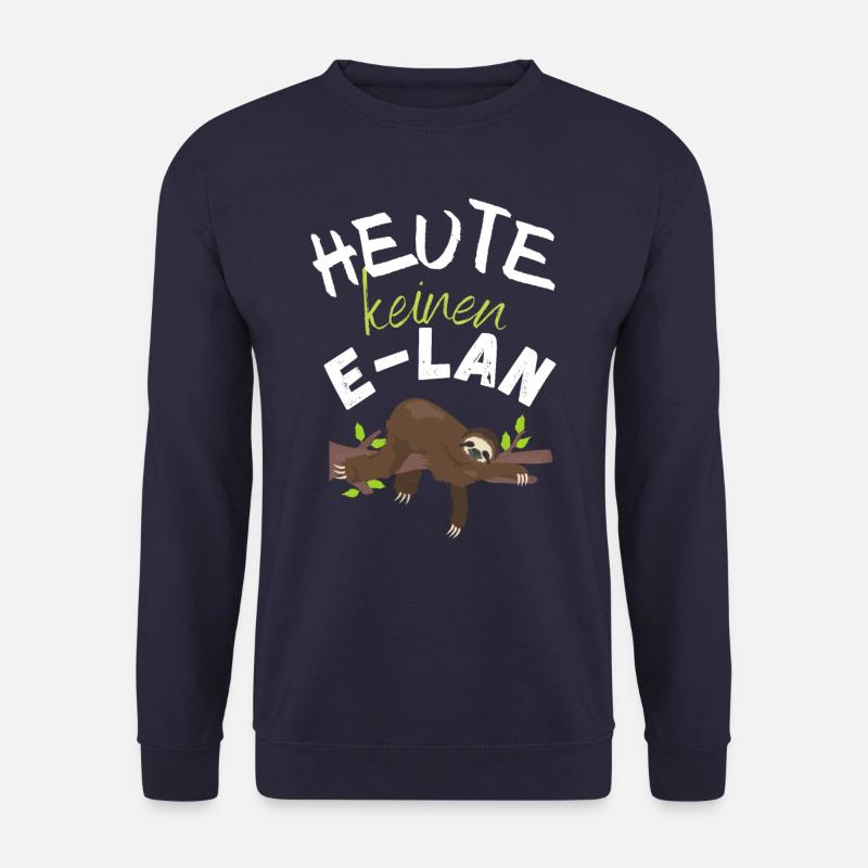 Heute Keinen Elan Faultier Lustig Witzig Chillig - Unisex Pullover - Navy