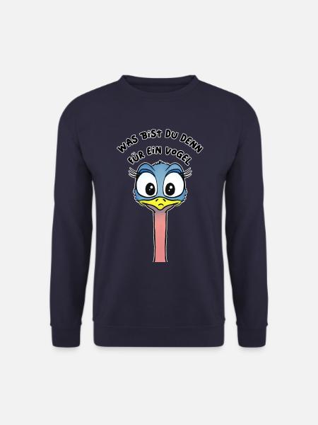Vogel Straus süßer lustiger Vogel - Unisex Pullover - Navy