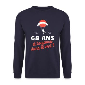 idée cadeau anniversaire amateurs de parapente - Sweat-shirt Unisexe - marine - Devant - Alina (178cm) & Michal (187cm)
