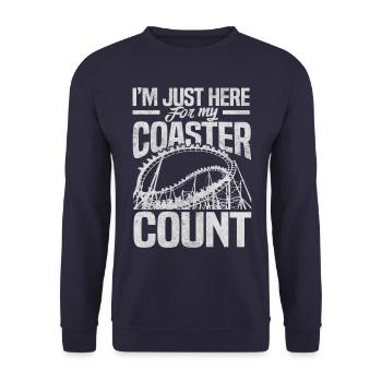 Vintage Rollercoaster Crew I Family Roller Coaster - Unisex Sweatshirt - navy - Front - Alina (178cm) & Michal (187cm)