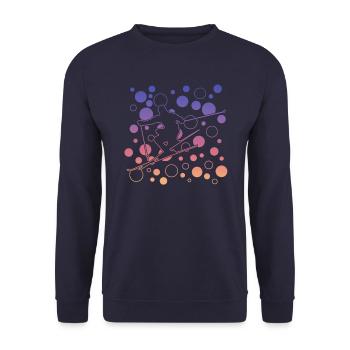 Skiing Ski - Unisex Pullover - Navy - Vorne - Alina (178cm) & Michal (187cm)