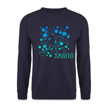 Skiing Ski skiing - Unisex Pullover - Navy - Vorne - Alina (178cm) & Michal (187cm)