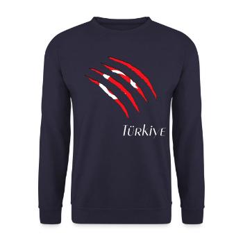 Türkiye Türkei - Unisex Pullover - Navy - Vorne - Alina (178cm) & Michal (187cm)