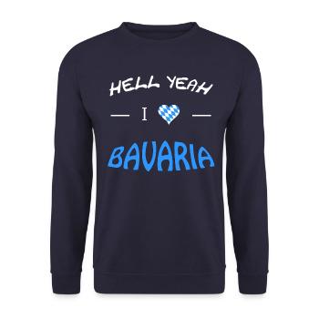 I love Bavaria - Unisex Pullover - Navy - Vorne - Alina (178cm) & Michal (187cm)