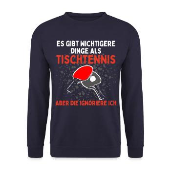 Il y a des choses plus importantes que le tennis de table, mais le - Sweat-shirt Unisexe - marine - Devant - Alina (178cm) & Michal (187cm)