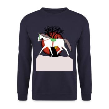Chevaux Cheval Conte de fées Conte de fées Personnage Enfants - Sweat-shirt Unisexe - marine - Devant - Alina (178cm) & Michal (187cm)