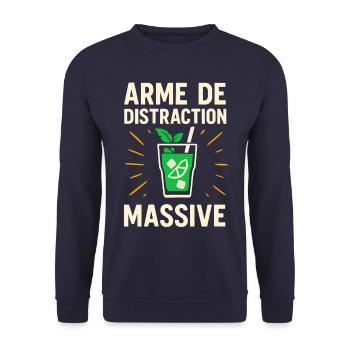 Arme de Distraction Massive Mojito - Sweat-shirt Unisexe - marine - Devant - Alina (178cm) & Michal (187cm)