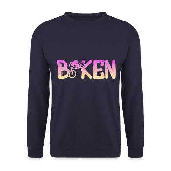 Biken - Unisex Pullover - Navy - Vorne - Alina (178cm) & Michal (187cm)